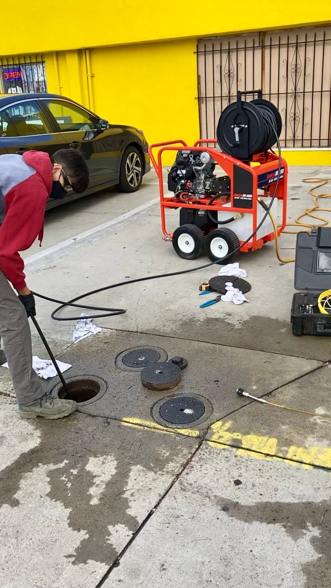 Sewer hydro jetting for restaurant in San Diego